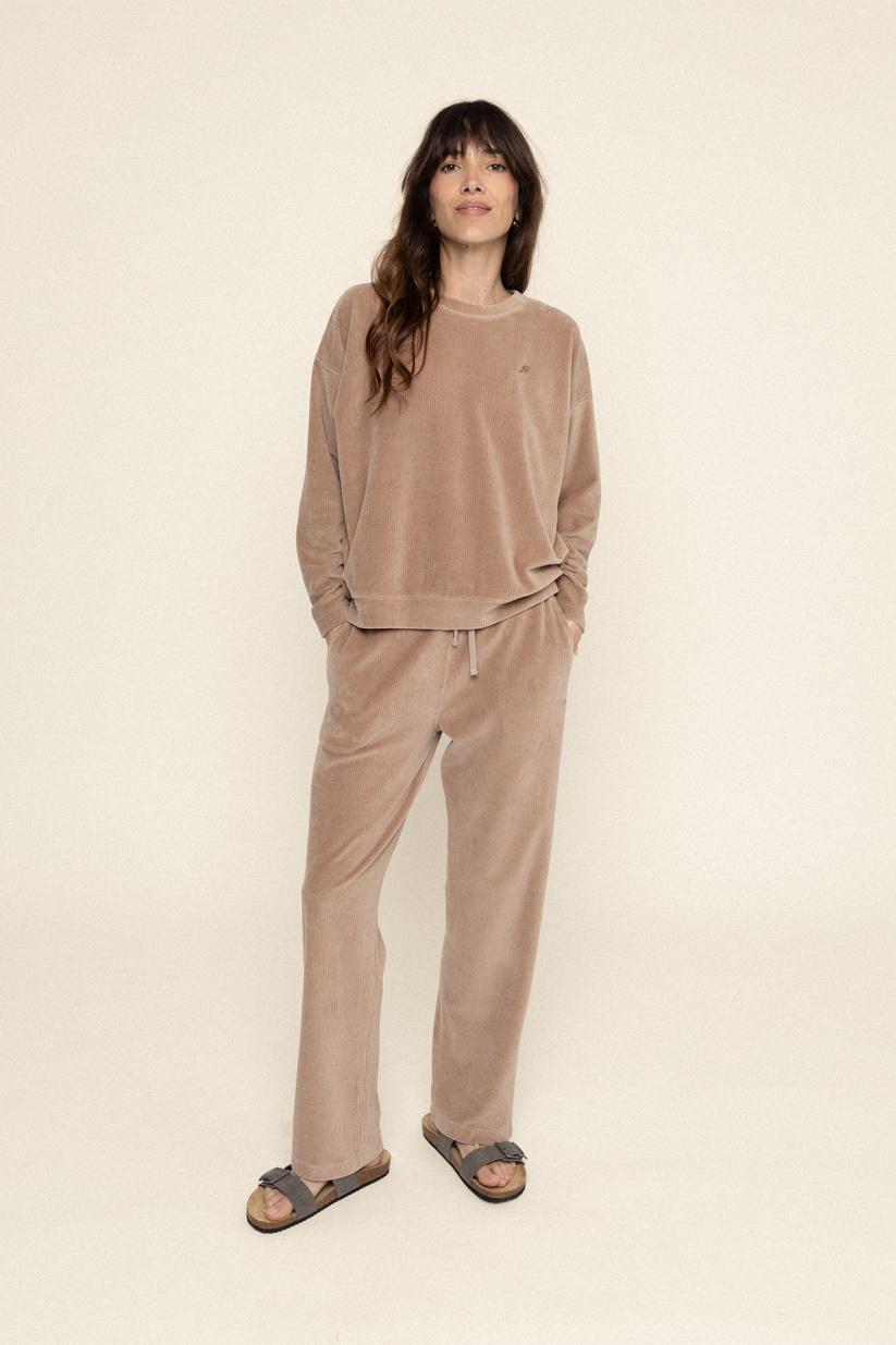 French Disorder Jogger Gina Côtelé Taupe