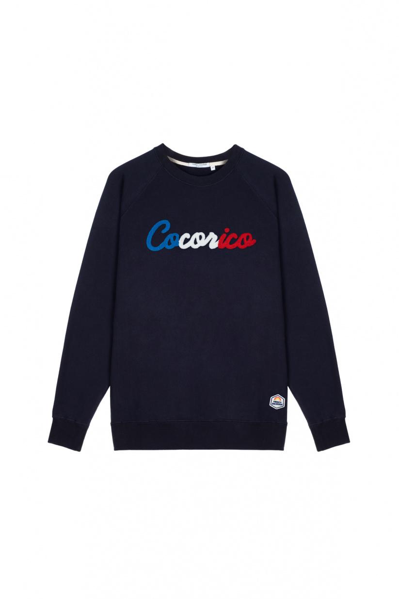 French Disorder Sweat Clyde COCORICO Broderie Navy