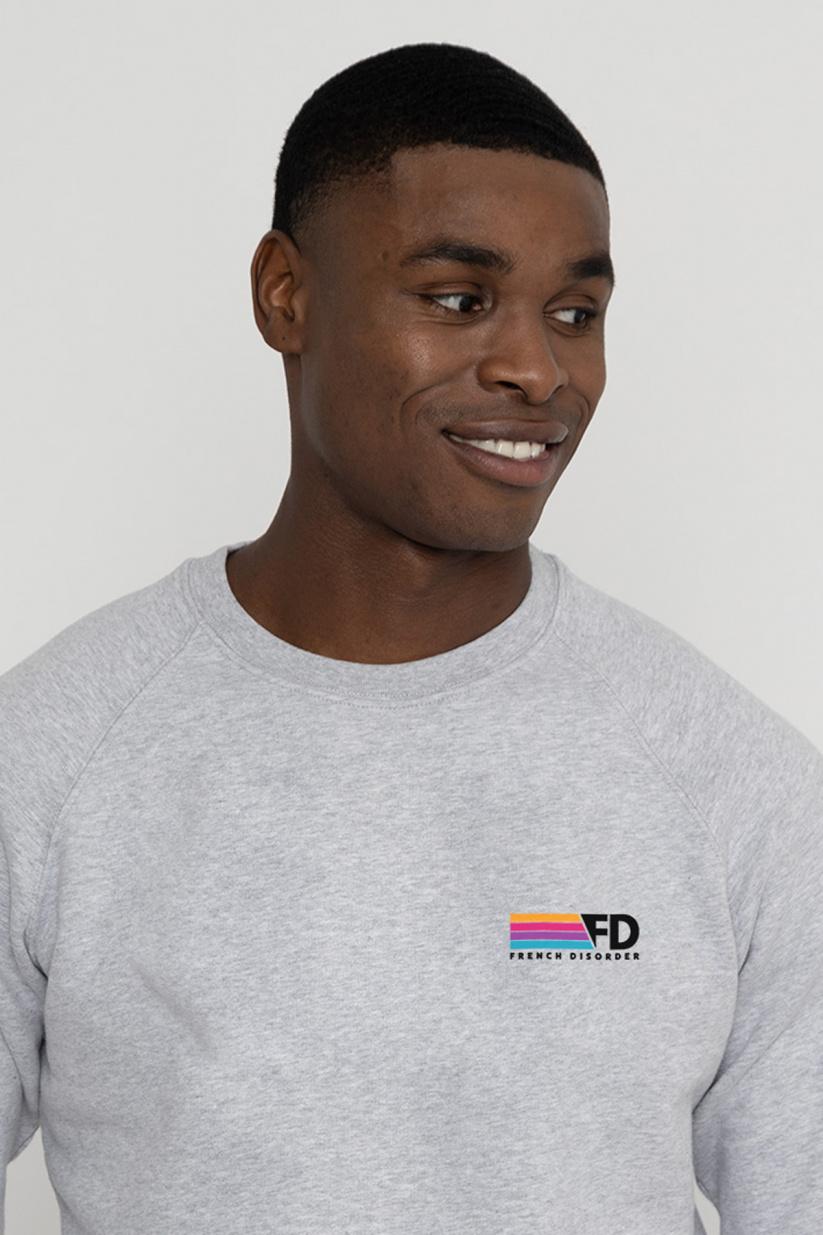 french disorder Sweat Clyde FD COLORS Gris Chiné