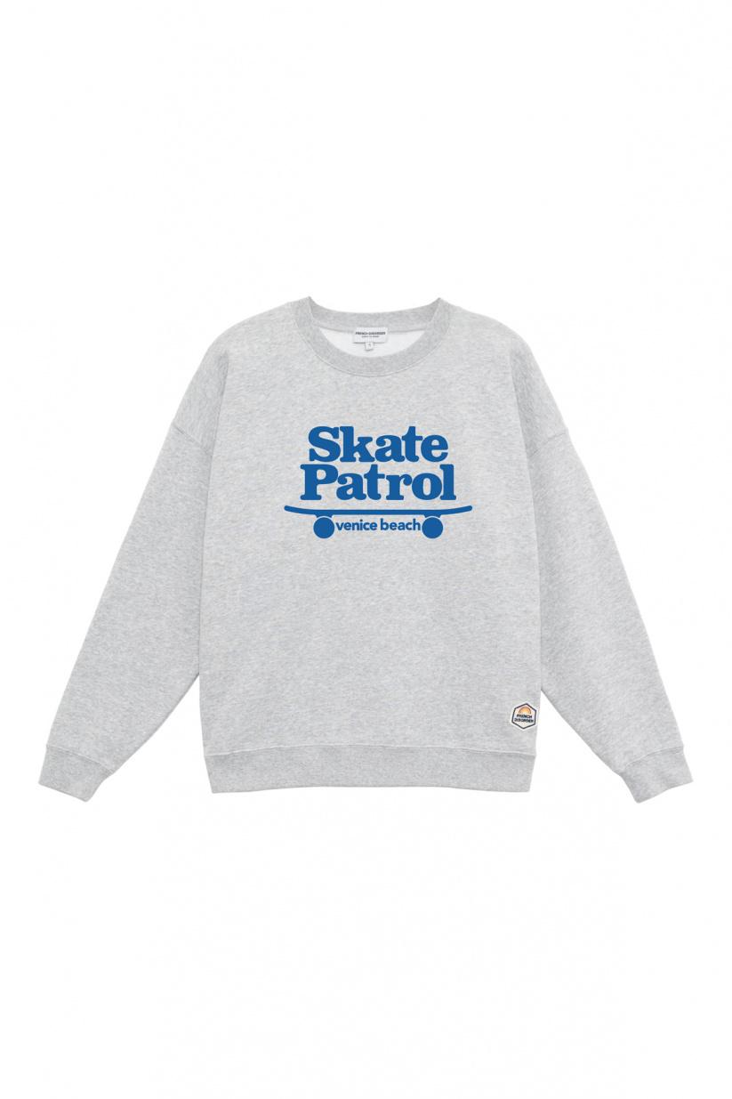 French Disorder Sweat Max SKATE PATROL Gris Chiné