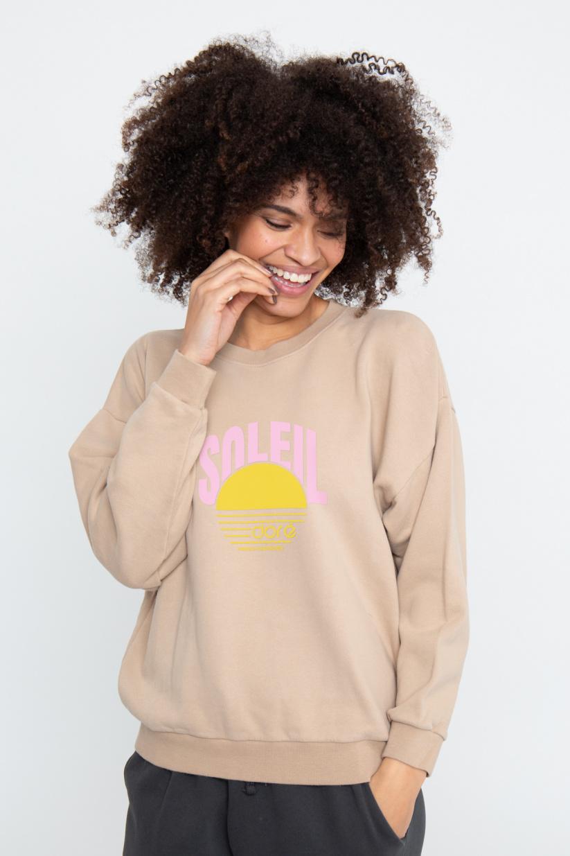 french disorder Sweat Rosie SOLEIL DORE Taupe