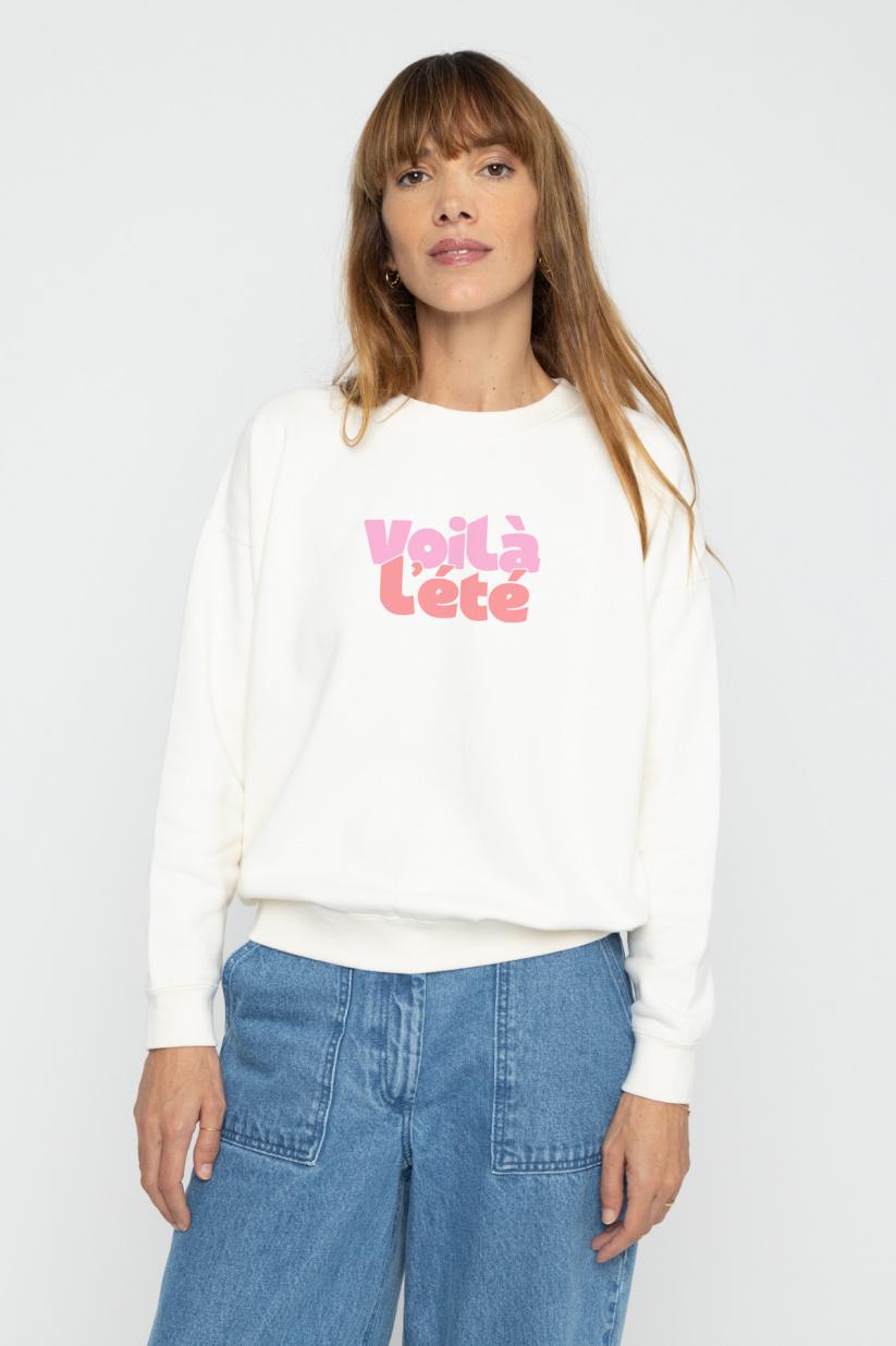 french disorder Sweat Rosie VOILA L'ÉTÉ Crème