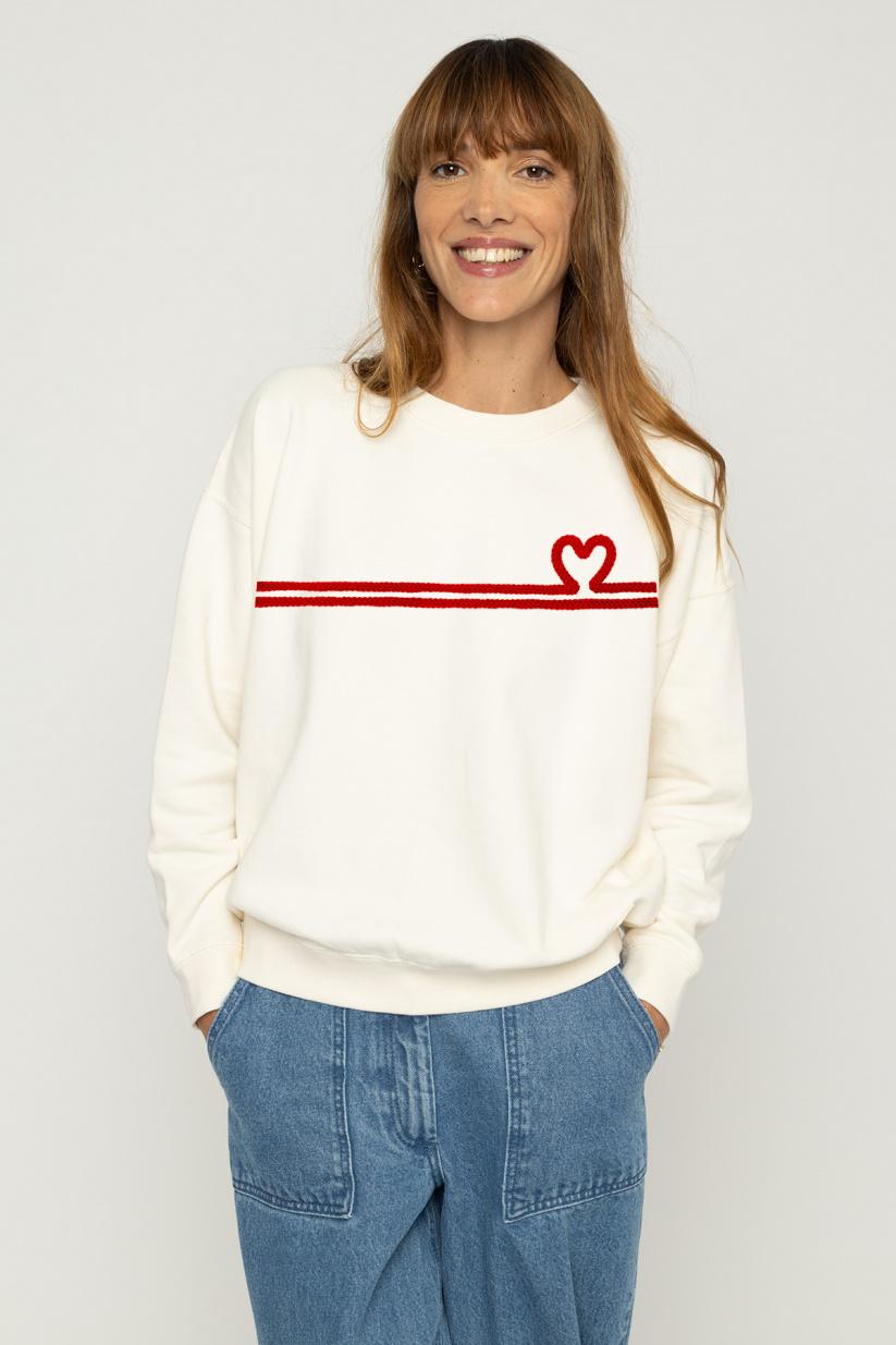 french disorder Sweatricotin Rosie HEART Navy