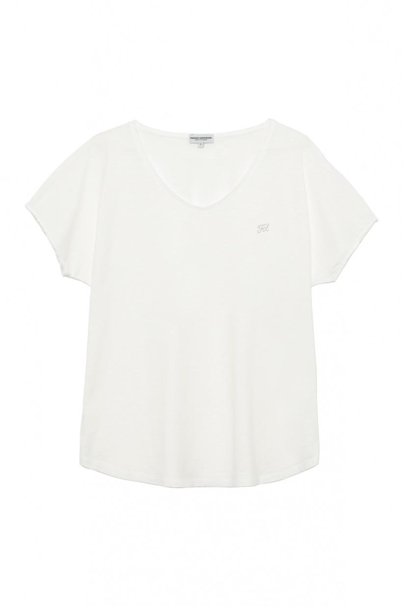 French Disorder T-shirt Cléa Flammé Crème