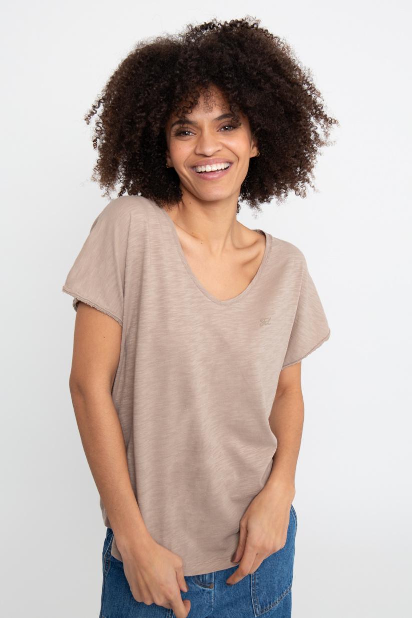 french disorder T-shirt Cléa Flammé Crème