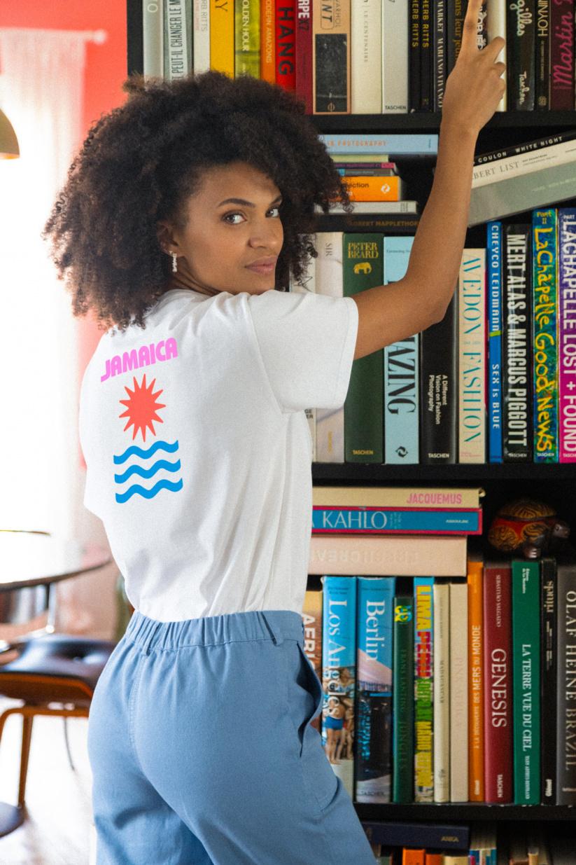 french disorder T-shirt Mika JAMAICA Blanc