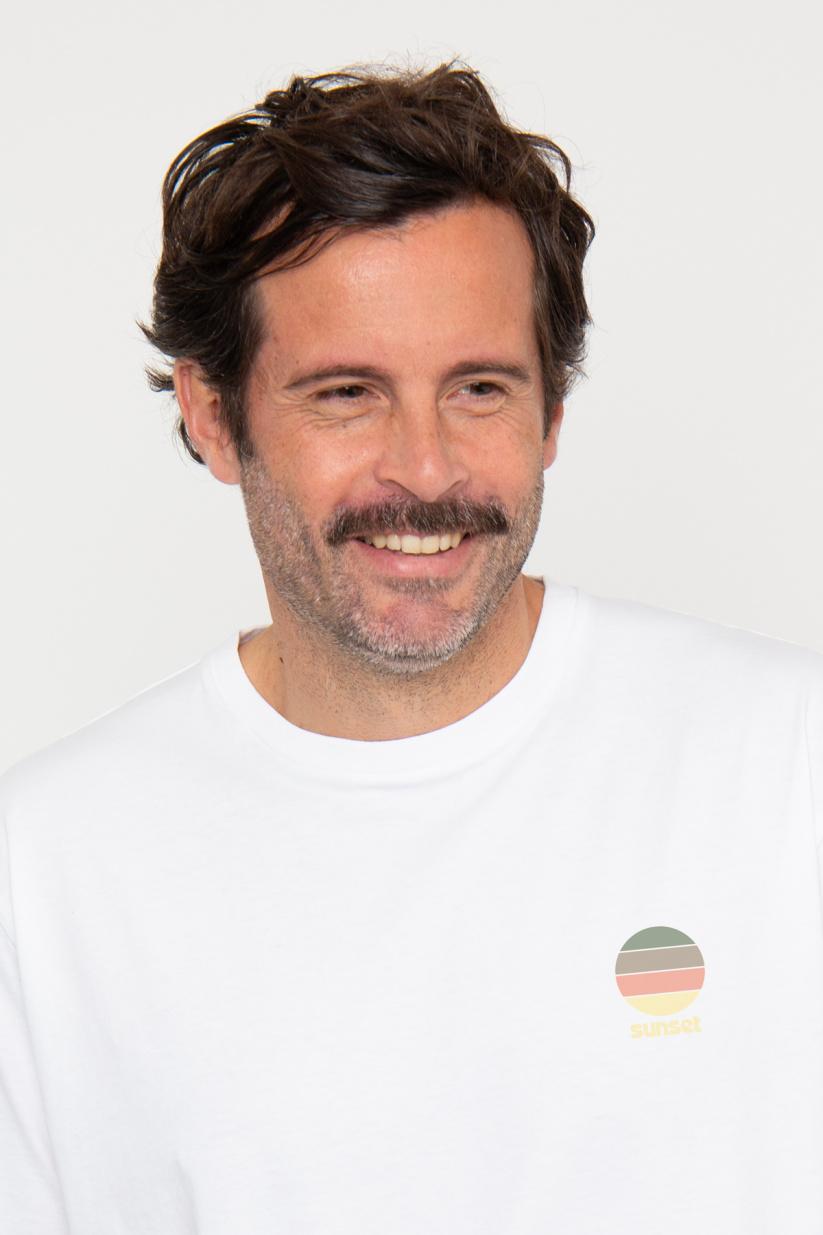 French Disorder T-shirt Mike SUNSET Blanc