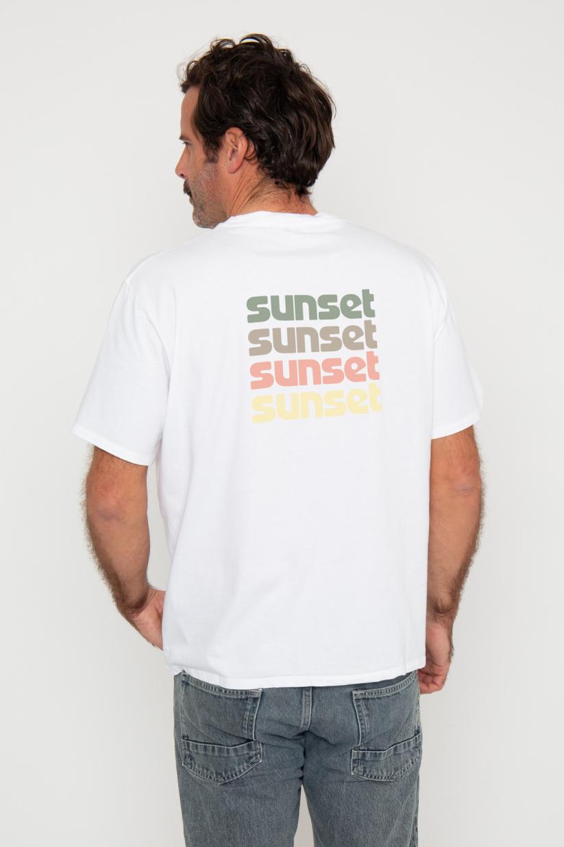 french disorder T-shirt Mike SUNSET Blanc