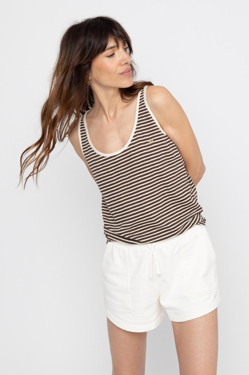 French Disorder Top Carrie Marinière Navy