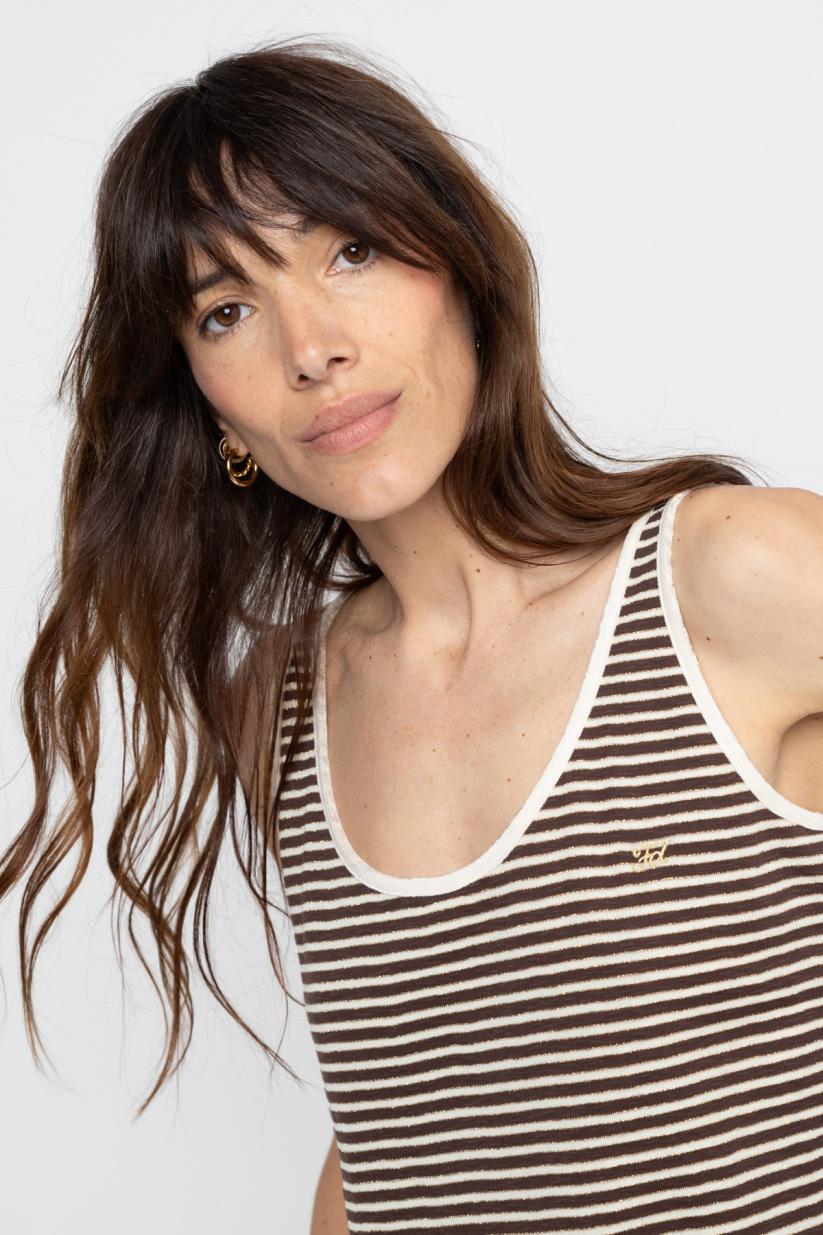 french disorder Top Carrie Marinière Navy