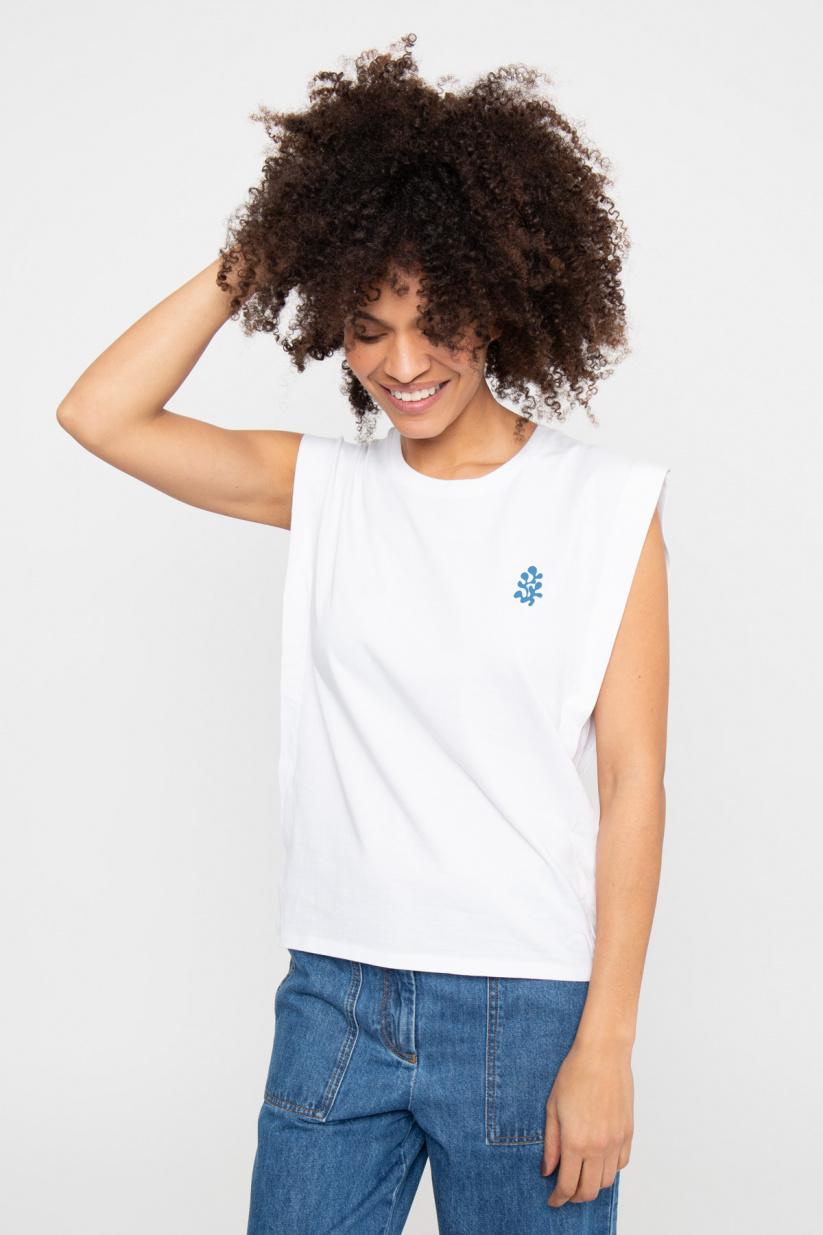 French Disorder Top Poppy EVERYDAY Blanc