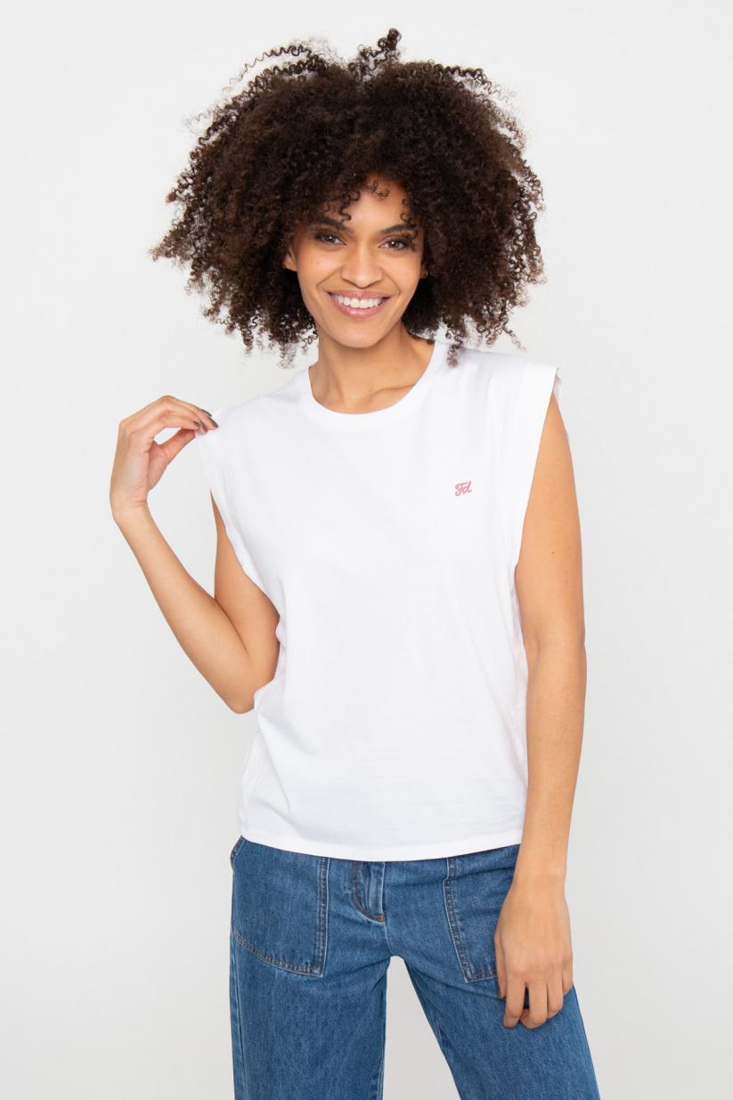 French Disorder Top Poppy FD INITIALE Blanc