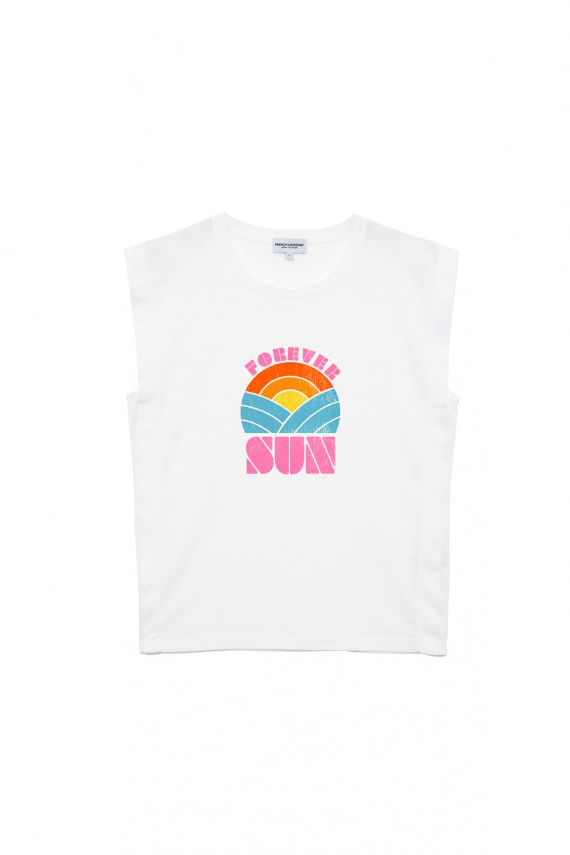 French Disorder Top Poppy FOREVER SUN Blanc