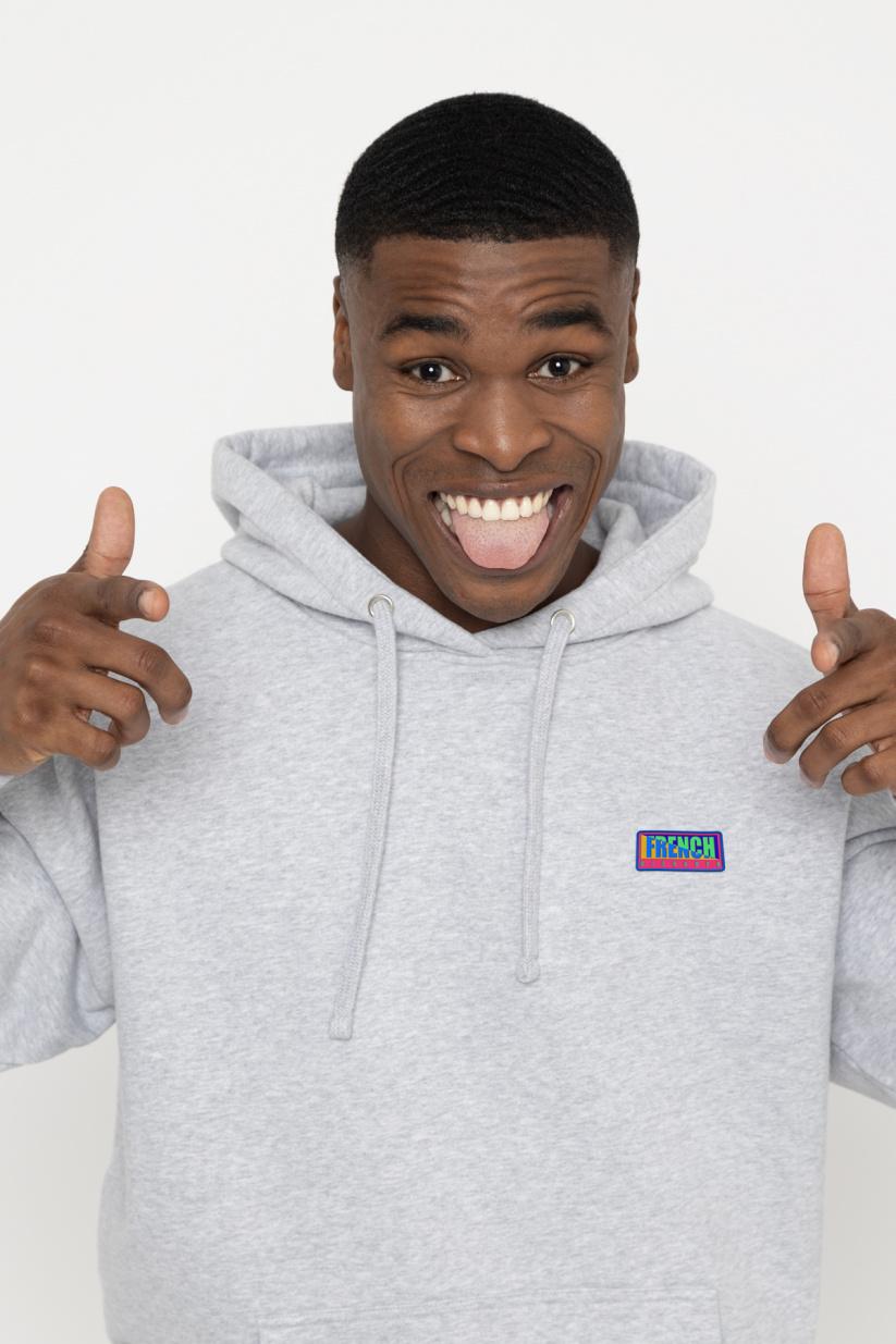 French Disorder Hoodie Kenny Patch FD 90'S Gris Chiné