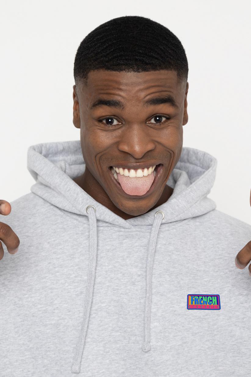 french disorder Hoodie Kenny patch FD 90'S Gris Chiné