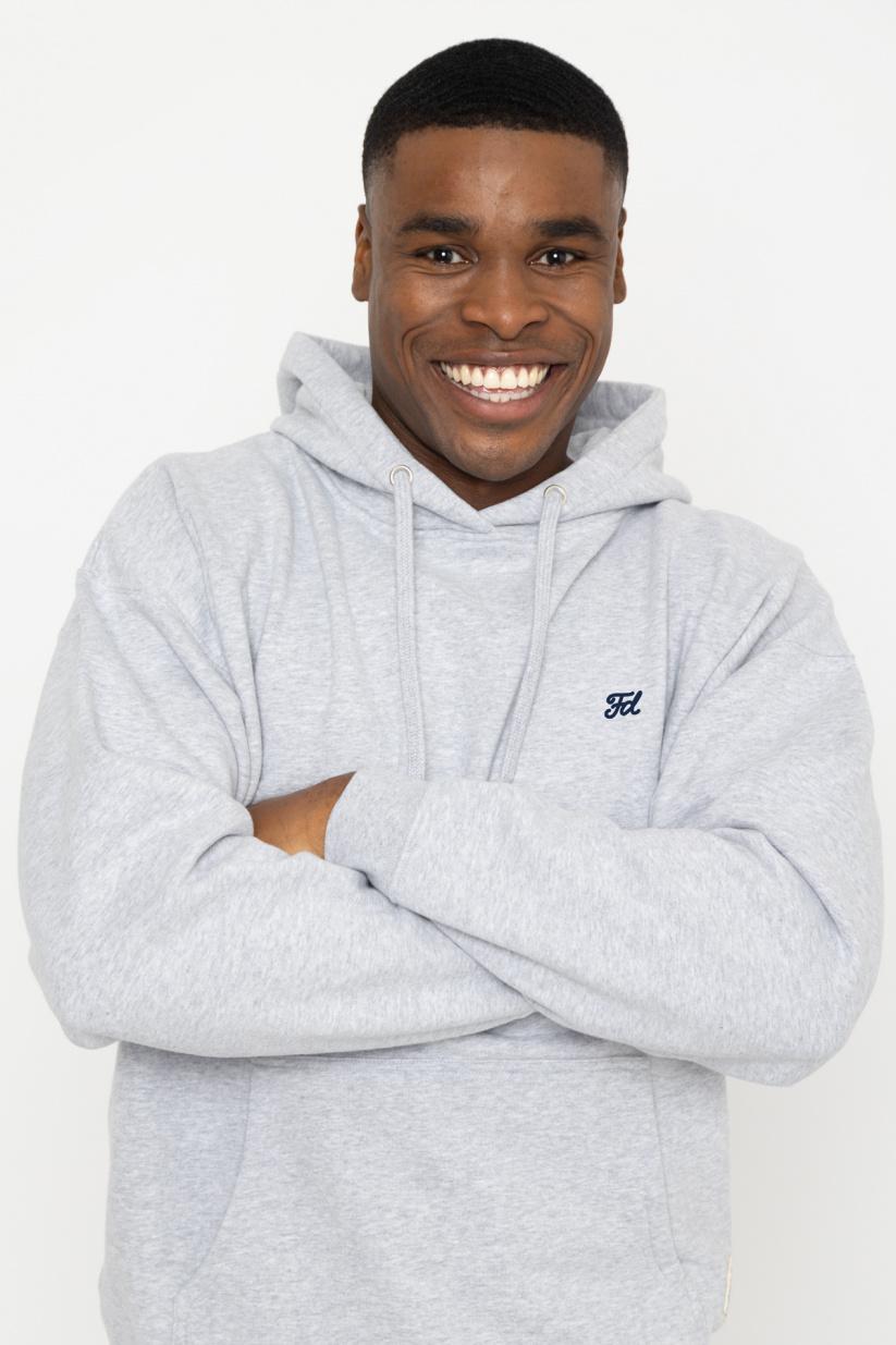 French Disorder Hoodie Kenny SPORTING CLUB Gris Chiné