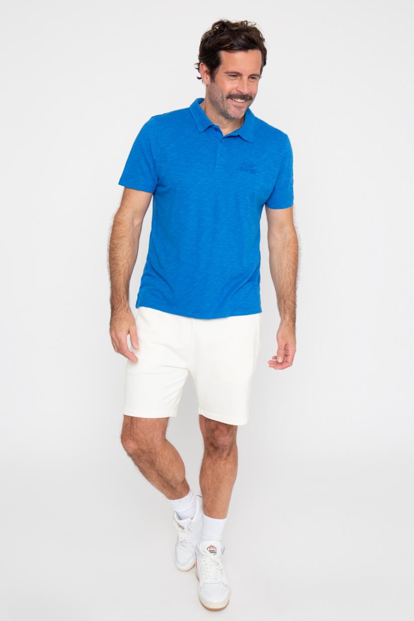 French Disorder Polo Dustin BEAU JOUEUR Ton Sur Ton Bleu Impérial
