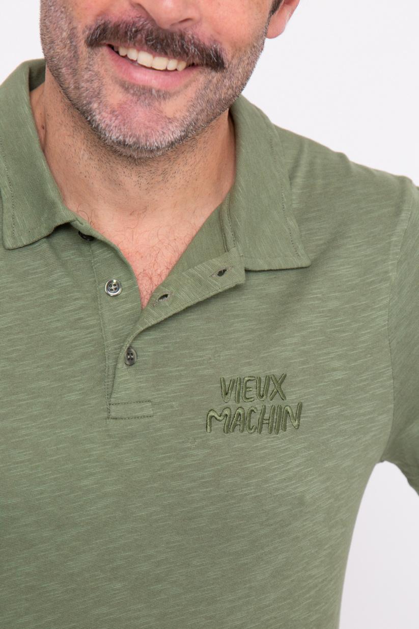 French Disorder Polo Dustin VIEUX MACHIN Ton Sur Ton Kaki
