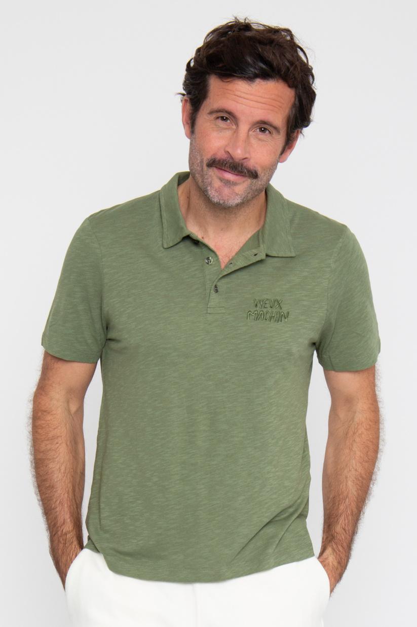 french disorder Polo Dustin VIEUX MACHIN ton sur ton Kaki