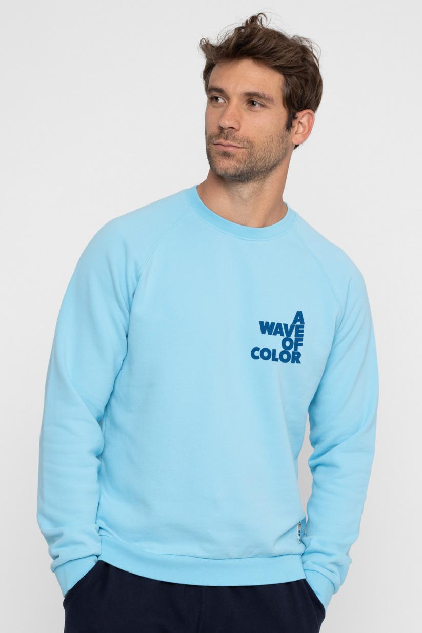 french disorder Sweat Clyde WAVE OF COLOR Light Blue