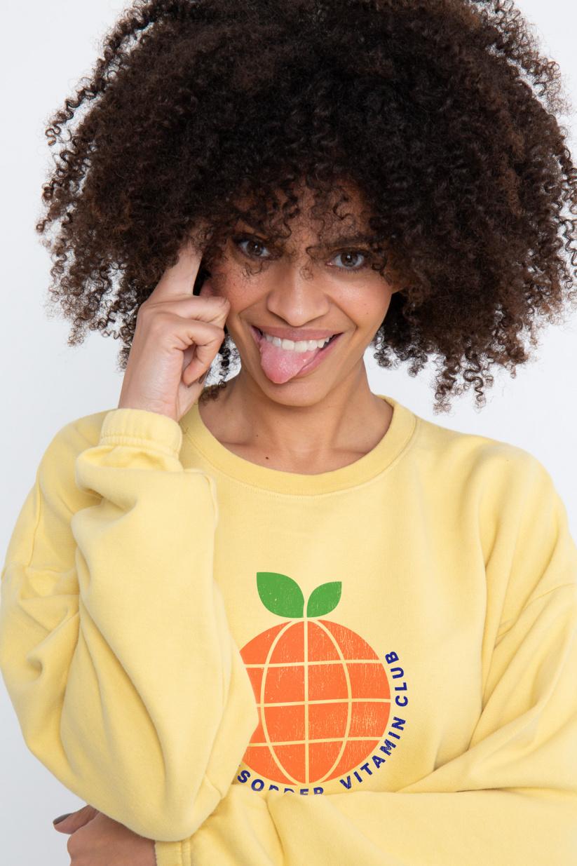 french disorder Sweat Nora VITAMIN CLUB Retro Yellow