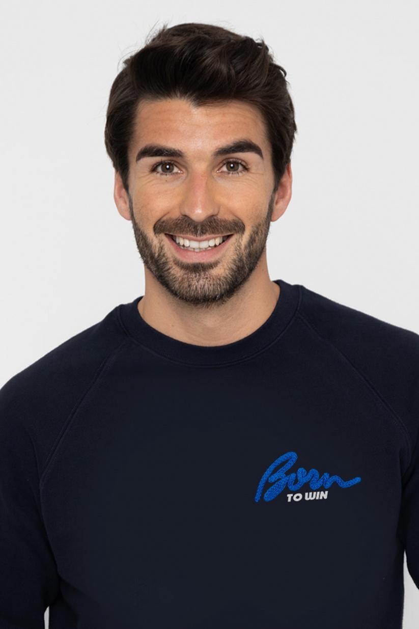 french disorder Sweatricotin Clyde BORN TO WIN Navy