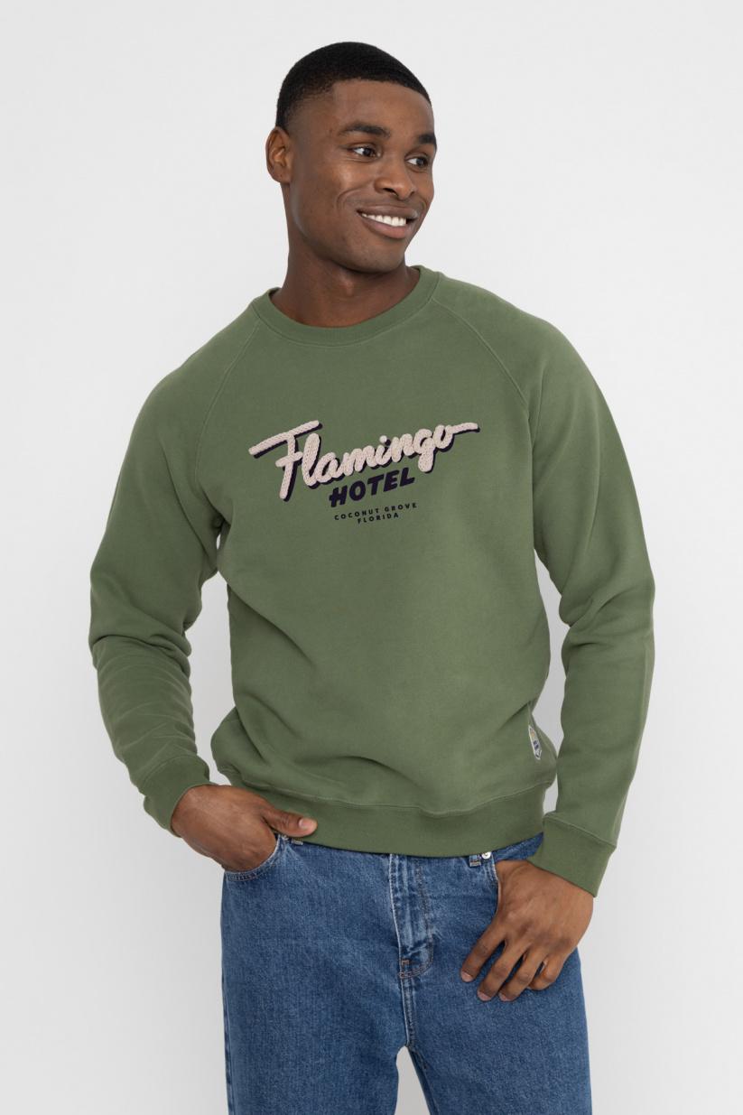 french disorder Sweatricotin clyde FLAMINGO HOTEL Kaki