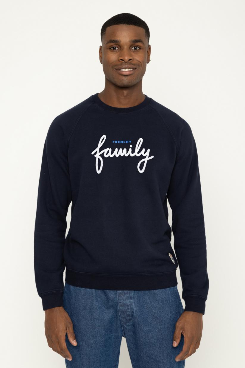 french disorder Sweatricotin Clyde FRENCHY FAMILY Navy