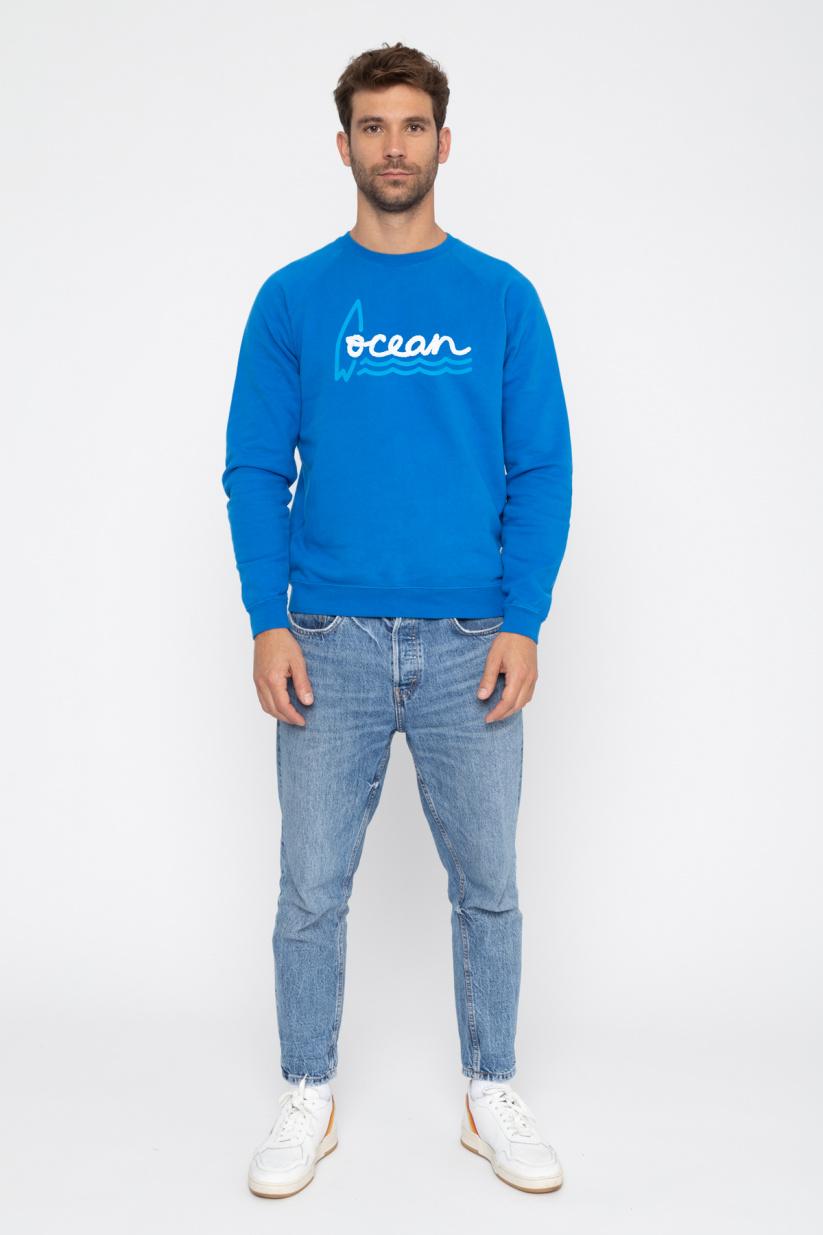 French Disorder Sweatricotin Clyde OCEAN Bleu Impérial