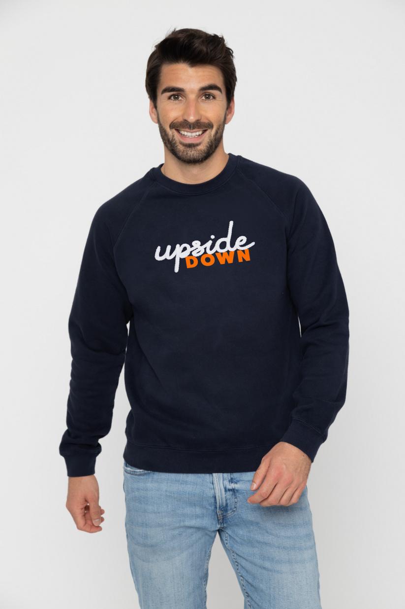 french disorder Sweatricotin Clyde UPSIDE DOWN Navy