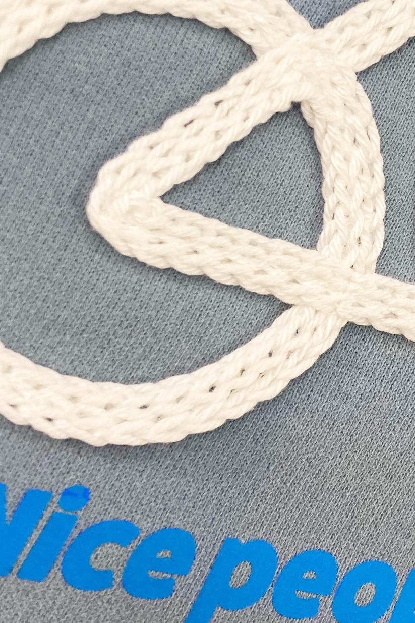 French Disorder Sweatricotin Max NICE PEOPLE RIDE Faded Denim