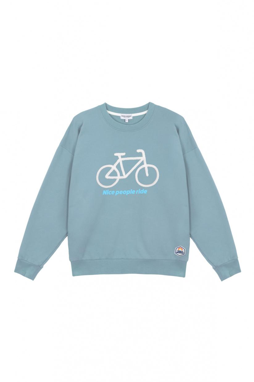 French Disorder Sweatricotin Max NICE PEOPLE RIDE Faded Denim