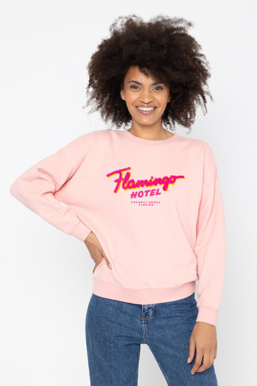 french disorder Sweatricotin Rosie FLAMINGO HOTEL Vieux Rose