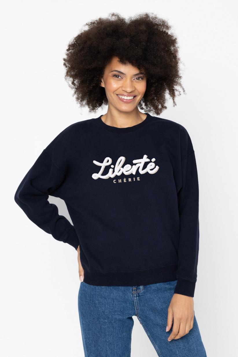 french disorder Sweatricotin Rosie LIBERTE CHERIE Navy