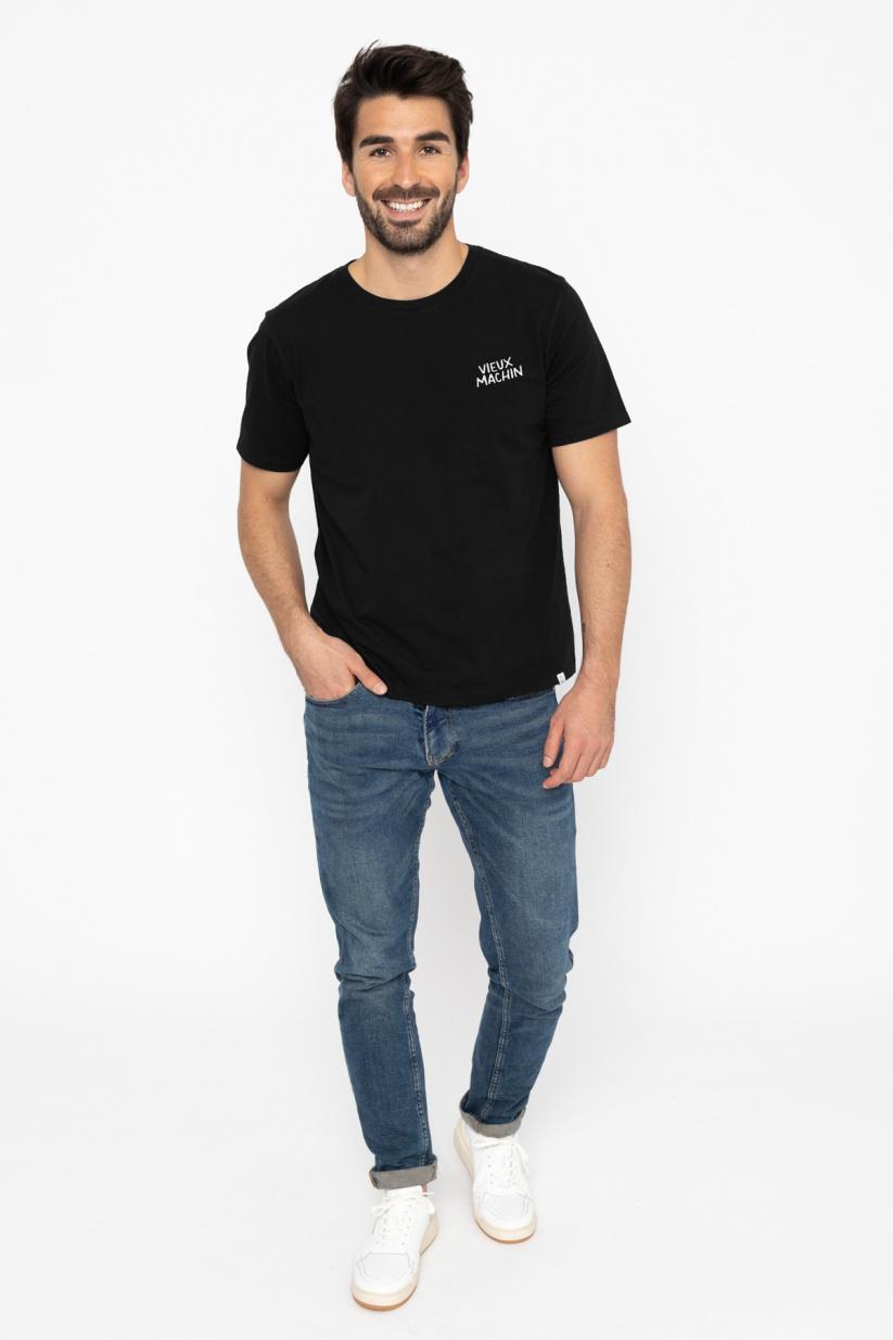 French Disorder T-shirt Alex VIEUX MACHIN Broderie Navy
