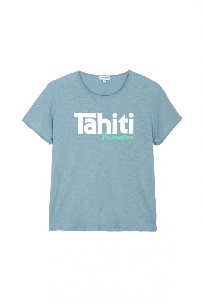 French Disorder T-shirt Sam Flammé TAHITI Faded Denim