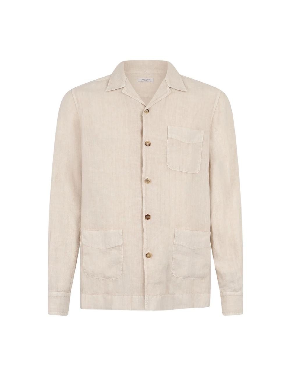 French Trotters Boglioli Linen Overshirt