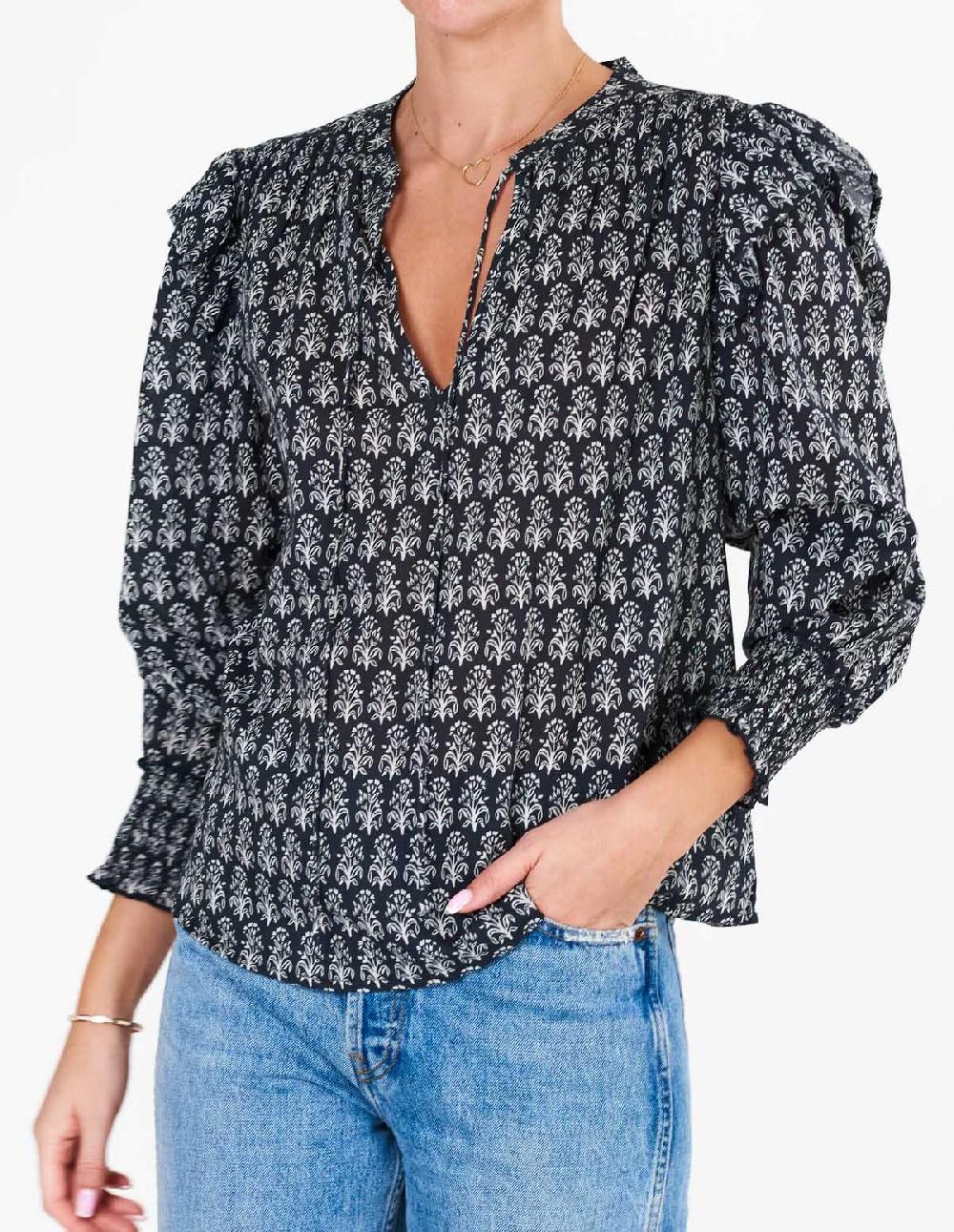 French Trotters Mabe Nala Print L/s Top