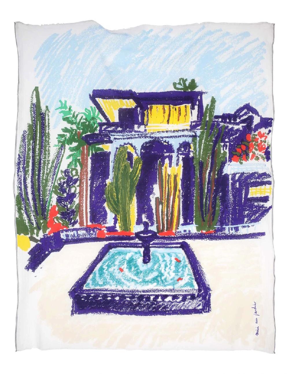 french trotters Mii Majorelle Foulard 130x155