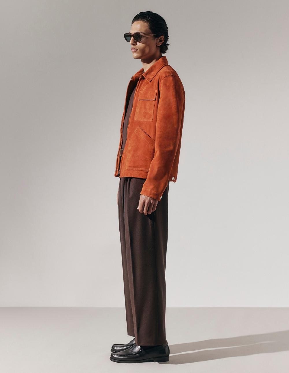 French Trotters Valstar Brad Zip Jacket Suede