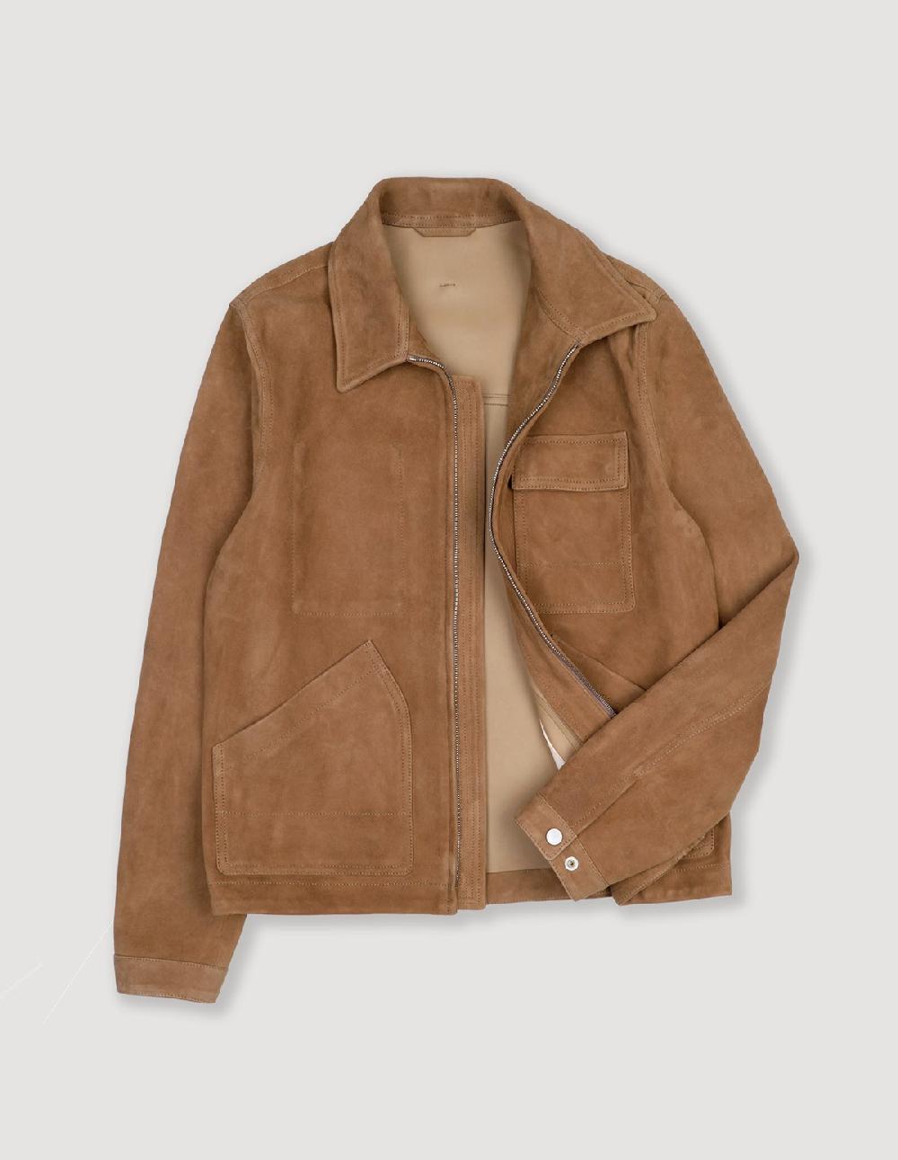 french trotters Valstar Brad Zip Jacket Suede