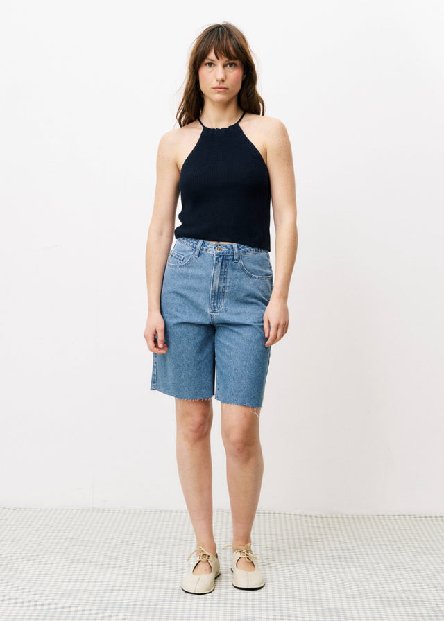 frnch Bermuda PIVOINE Bleu jean