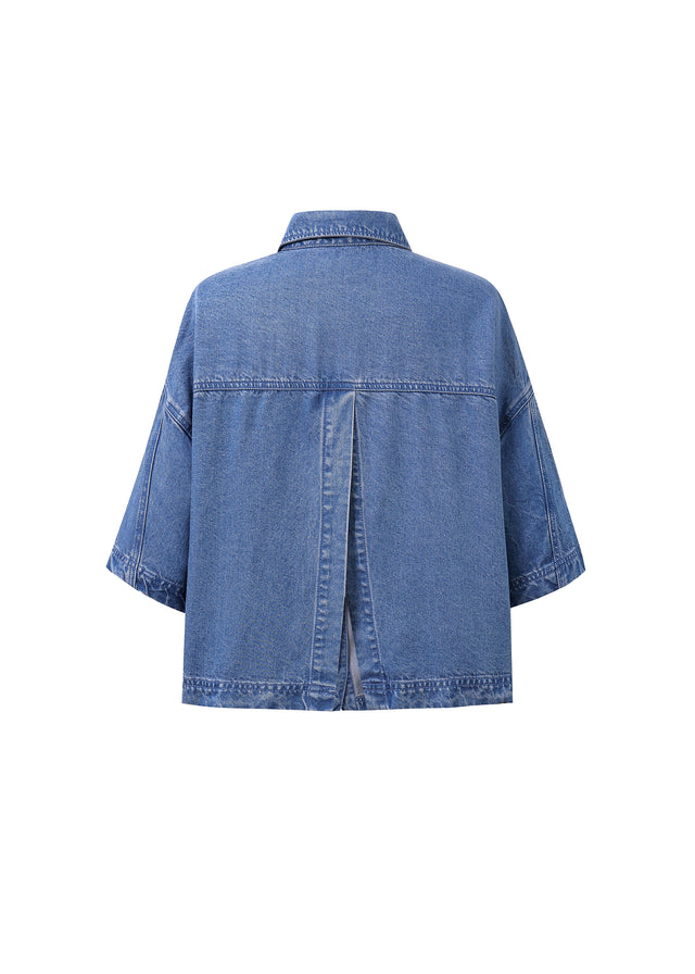 Frnch Chemise LENORA Bleu Jean