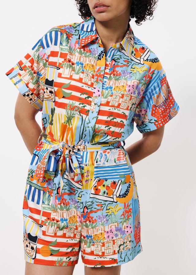 Frnch Combishort CLEMIRE Marche Bleu