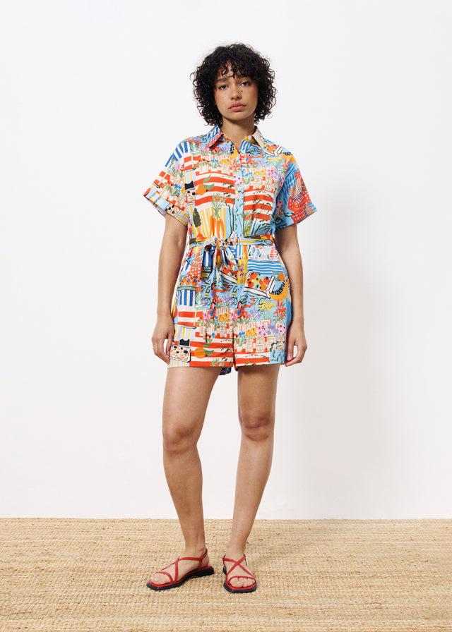 frnch Combishort CLEMIRE Marche bleu