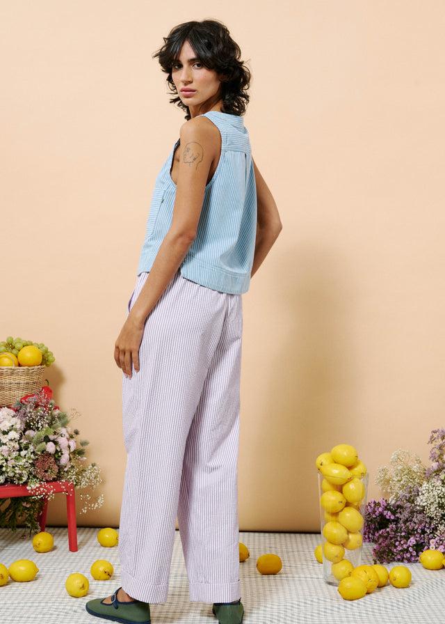 Frnch Gilet COLZA Bleu Clair