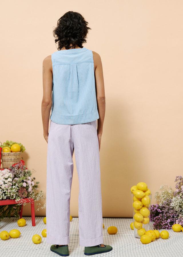 Frnch Gilet COLZA Bleu Clair