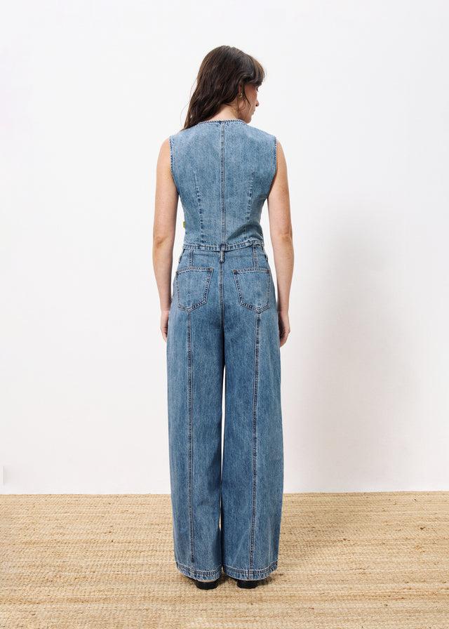 Frnch Gilet Costume CARIMA Bleu Jean