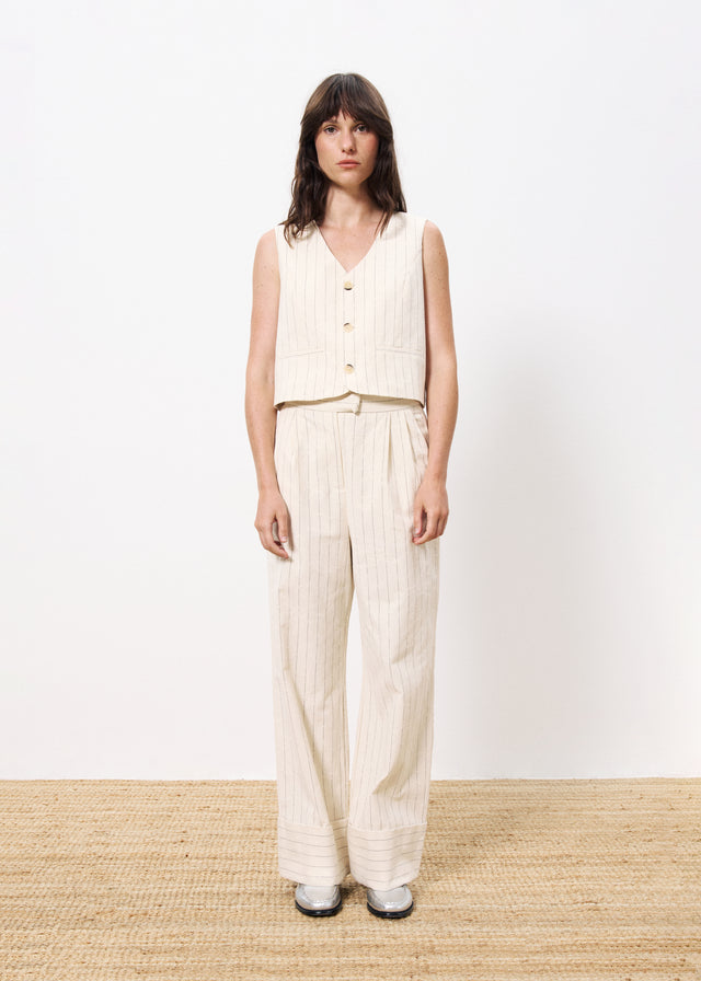 frnch Gilet Costume ERSILIA Creme
