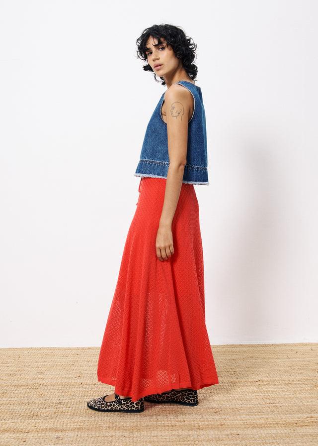 Frnch Jupe AFFOUE Rouge